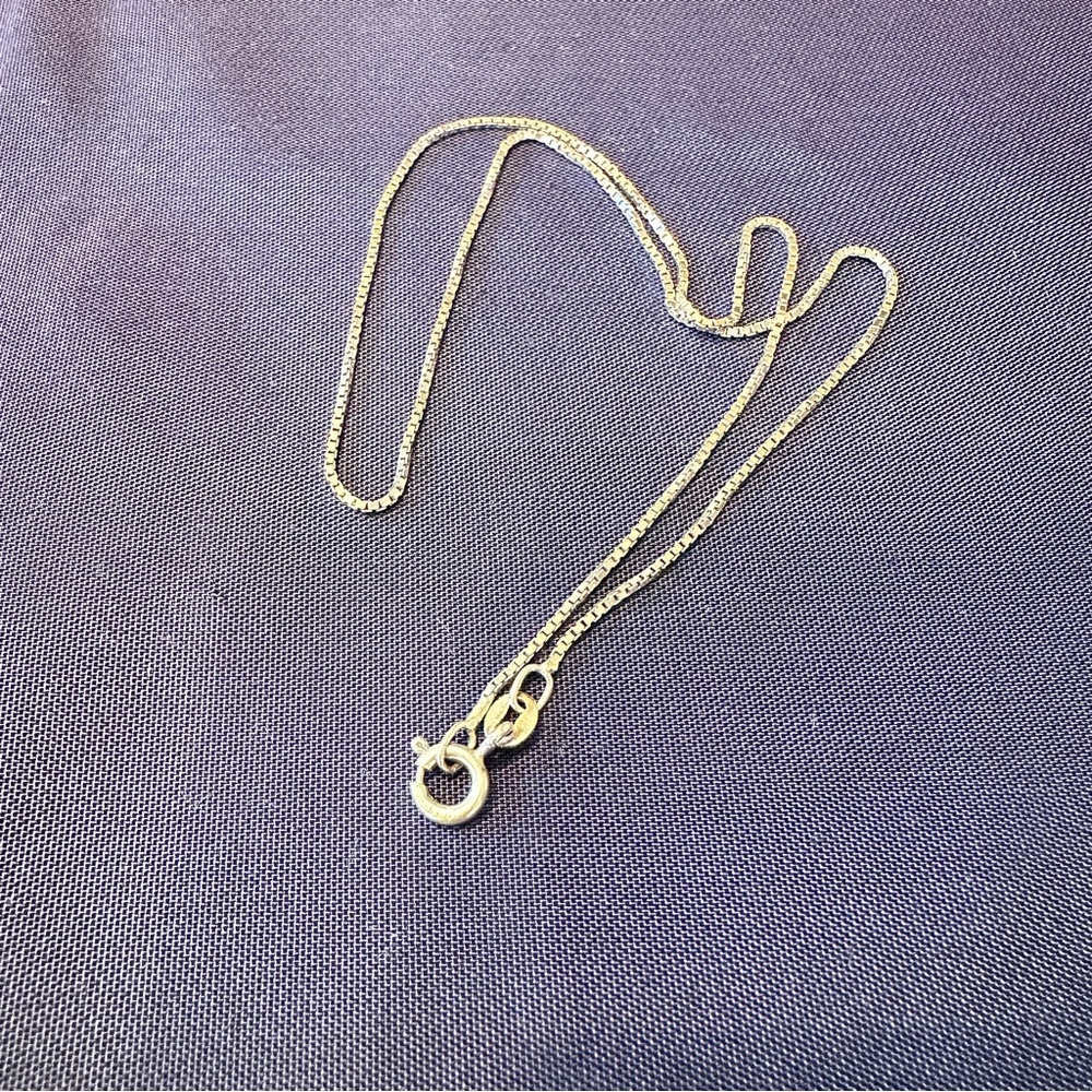 Sterling silver short (14”) chain
